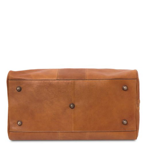 Lisbona - Travel leather duffle bag - Small size